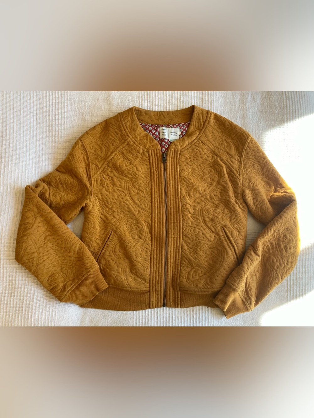 Vintage Anthropologie Quilted Bomber Jacket